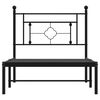 vidaXL Estrutura de cama com cabeceira 90x190 cm metal preto