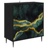 vidaXL Buffet WIJHE Carvalho Preto 69 x 33 x 76 cm
