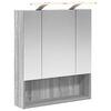 vidaXL Arm&aacute;rio de Espelho para Banheiro Cinza Sonoma 60 x 14.5 x 70 cm