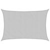 vidaXL Para-sol estilo vela 5x4 m oxford 100% poli&eacute;ster cinzento-claro
