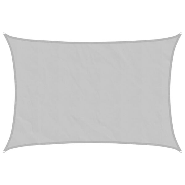 vidaXL Para-sol estilo vela 5x4 m oxford 100% poli&eacute;ster cinzento-claro