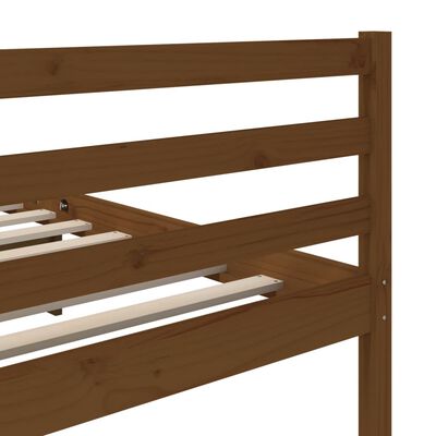 vidaXL Estrutura cama 120x200 cm madeira de pinho maciça castanho-mel