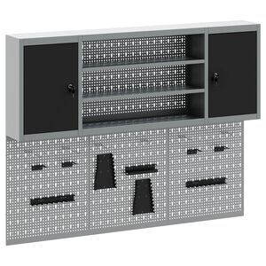 vidaXL Conjunto de Arm&aacute;rios de Ferramentas 6 unid. Preto