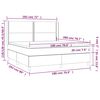 vidaXL Cama box spring c/ colch&atilde;o/LED 180x200cm veludo cinzento-escuro