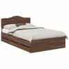 vidaXL Estrutura da Cama com gaveta Carvalho Marrom 120 x 190 cm