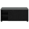 vidaXL Banco de Hall com almofada Liso Carvalho Preto 100 x 38 x 46 cm