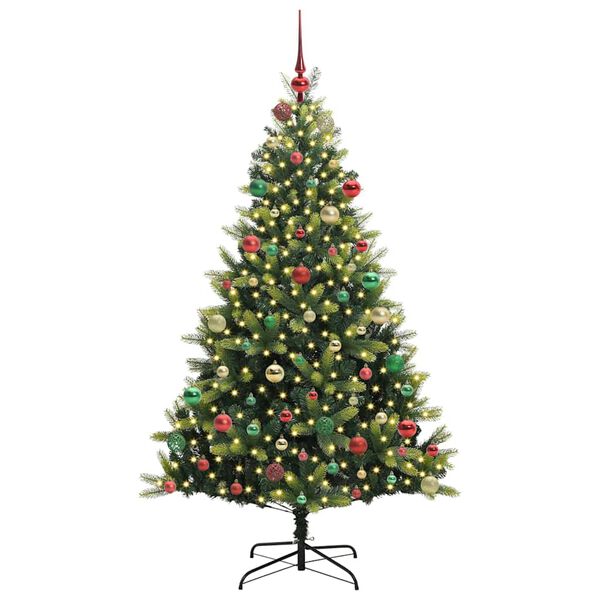 vidaXL &Aacute;rvore de Natal Artificial Articulada 300 LEDs Verde 180 cm