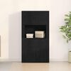vidaXL Highboard Carvalho preto 80 x 33 x 150 cm Madeira processada