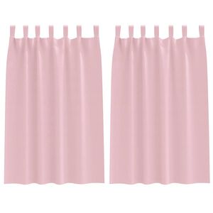 vidaXL Cortinas Blackout com Argolas 2 unid. Rosa beb&eacute; 175 x 140 cm