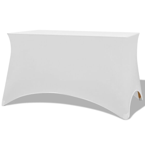 vidaXL Capa extens&iacute;vel para mesa 2 pcs 183x76x74 cm branco
