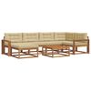 vidaXL Conjunto de Sof&aacute;s para Exterior 7 pcs Natural e Bege