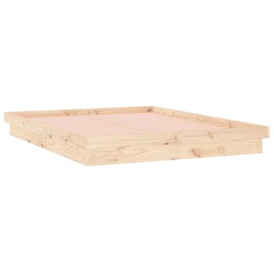 vidaXL Estrutura de cama c/ LEDs 160x200 cm madeira maciça