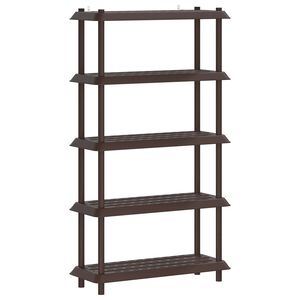 vidaXL Unidade de Estante 5 n&iacute;veis 100 x 40 x 177 cm PP Castanho