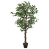 vidaXL Figueira artificial 630 folhas 120 cm verde