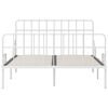 vidaXL Estrutura de cama com estrado de ripas 120x200 cm metal branco