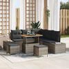 vidaXL Conjunto de Sof&aacute; de Jardim 8 pcs Cinzeto Rattan Sint&eacute;tico