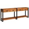 vidaXL Mesas consola 2 unid. Castanho 200 x 33 x 75 cm