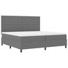 vidaXL Cama Box Spring LED Cinza Claro e Branco 200 x 200 cm