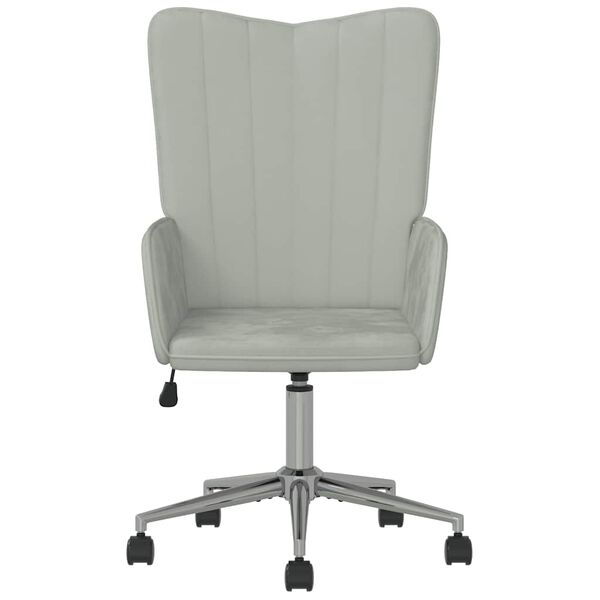 vidaXL Cadeira de descanso veludo cinzento-claro