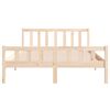 vidaXL Estrutura de cama pequena casal 120x190 cm pinho maciço