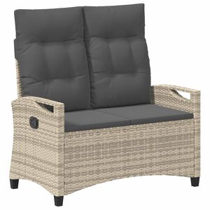 vidaXL Banco de jardim com travesseiro 105 x 60 x 112 cm a&ccedil;o