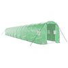 vidaXL Estufa com estrutura de a&ccedil;o 36 m&sup2; 18x2x2 m verde