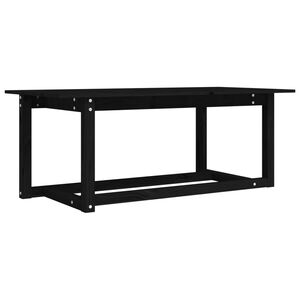 vidaXL Mesa de centro 110x55x45 cm madeira de pinho maci&ccedil;a preto