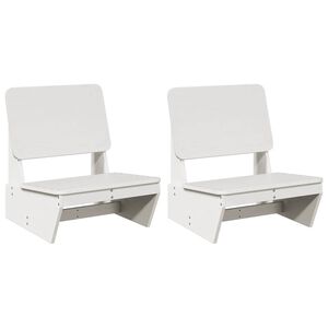 vidaXL Cadeiras de jardim 2 pcs 60x64x70,5 cm pinho maci&ccedil;o branco