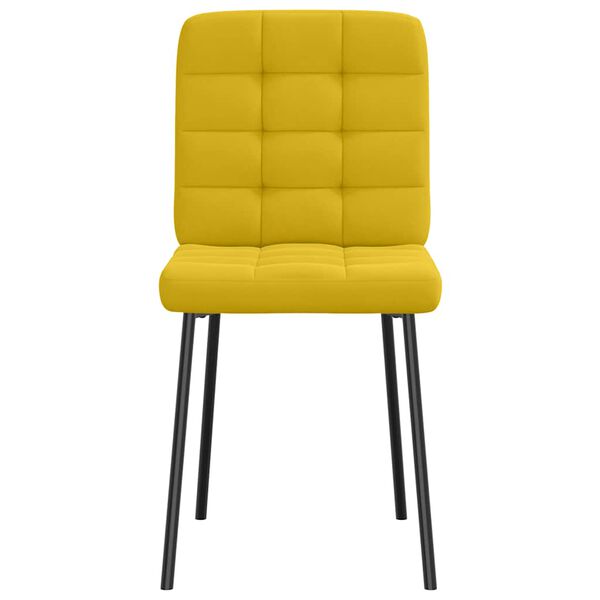 vidaXL Cadeiras de jantar 6 pcs veludo amarelo