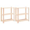 vidaXL 2 unidades arruma&ccedil;&atilde;o 3 prateleiras 80x38x90cm pinho 150 kg