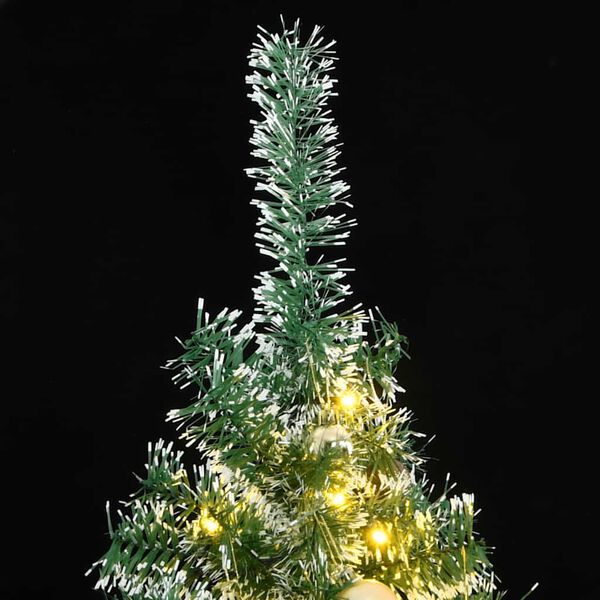 vidaXL &Aacute;rvore Natal artificial c/ 300 luzes LED, bolas e neve 210 cm