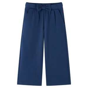 Cal&ccedil;as de crian&ccedil;a com pernas largas azul-marinho 104