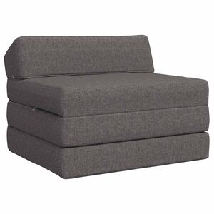 vidaXL Sof&aacute; Cama Dobr&aacute;vel Cinzento-claro 200 x 70 x 10 cm Tecido