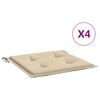vidaXL Almofad&otilde;es p/ cadeiras de jardim 4 pcs tecido oxford bege