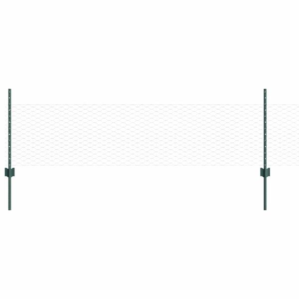 vidaXL Cerca com Poste Verde 0,5 x 100 m A&ccedil;o e PVC