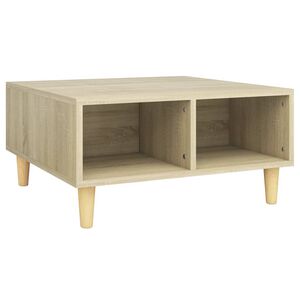 vidaXL Mesa de centro 60x60x30 cm derivados de madeira carvalho sonoma
