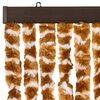 vidaXL Cortina anti-insetos 118x220 cm chenille ocre e branco