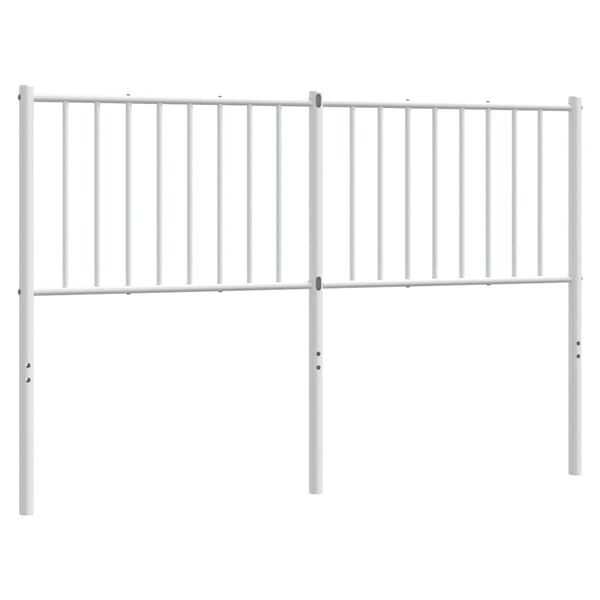 vidaXL Cabeceira de cama 135 cm metal branco