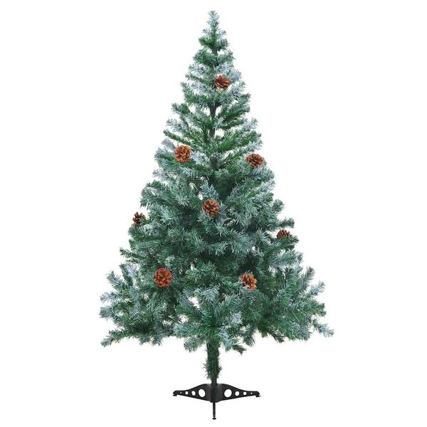 vidaXL Árvore de Natal Artificial com 150 LEDs Verde 150 cm PVC e Aço