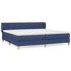 vidaXL Cama com molas/colch&atilde;o 200x200 cm tecido azul