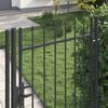 vidaXL Port&atilde;o de Cerca Cinzeto 103 x 225 cm A&ccedil;o revestido a p&oacute;