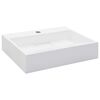 vidaXL Lavat&oacute;rio 50x38x13 cm mineral/m&aacute;rmore fundido branco