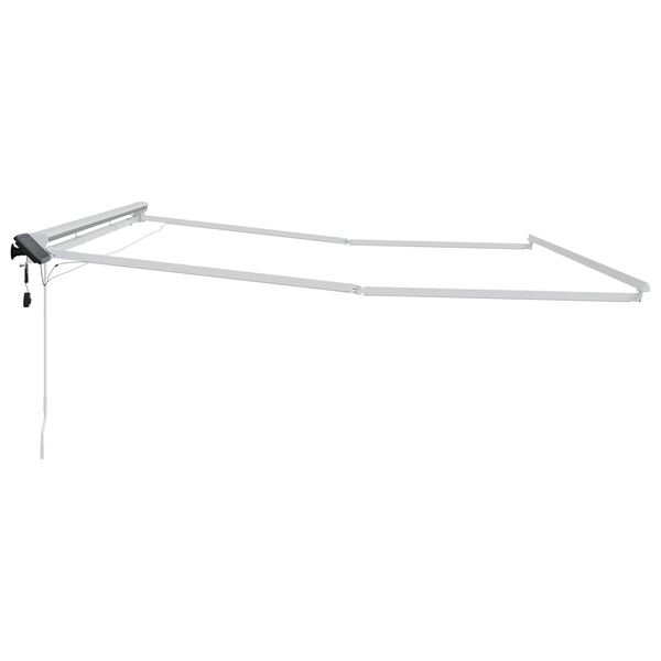 vidaXL Estrutura de Toldo Manual com LEDs Branco 5 x 3 m Alum&iacute;nio
