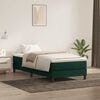 vidaXL Box Cama de primavera sem Colch&atilde;o Verde Escuro 90x210 cm Veludo