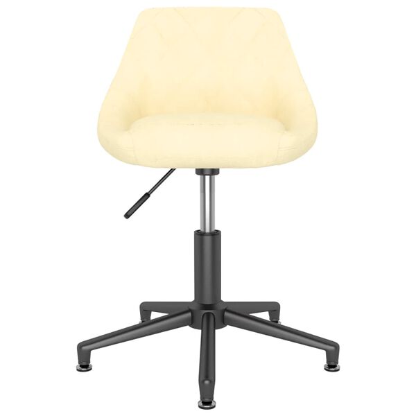 vidaXL Cadeiras de jantar girat&oacute;rias 4 pcs veludo cor creme