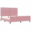 vidaXL Cama Box com cabeceira Rosa 180 x 200 cm Veludo