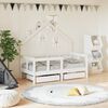 vidaXL Estrutura cama infantil c/ gavetas 70x140cm pinho maci&ccedil;o branco