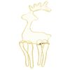 vidaXL Rena decorativa Natal c/ malha de a&ccedil;o 306 luzes LED 60x24x89 cm
