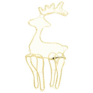 vidaXL Rena decorativa Natal c/ malha de a&ccedil;o 306 luzes LED 60x24x89 cm