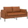 vidaXL Sof&aacute; para 2 Pessoas Castanho 188 x 81 x 89 cm Couro Sint&eacute;tico